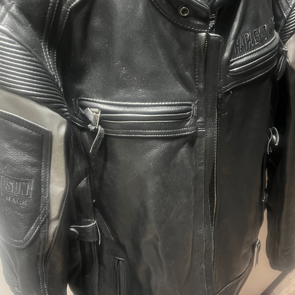 Harley Davidson black leather-large
